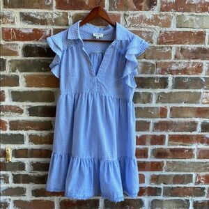 Umgee blue & white striped dress Size S